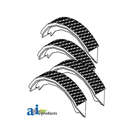 A & I Products Brake Shoes, Drum Type 14" x24" x5" A-C7NN2218A